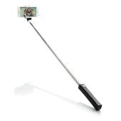 Opvouwbare selfie stick met kabel, zwart Opvouwbare selfie stick met kabel, zwart