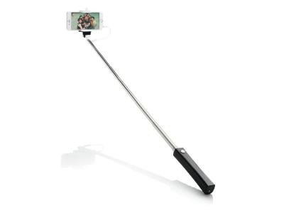 Opvouwbare selfie stick met kabel, zwart Opvouwbare selfie stick met kabel, zwart
