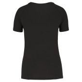 Gerecycled damessport-T-shirt met ronde hals Black M