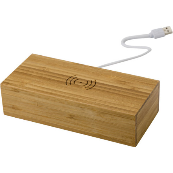 Bamboo wireless charger and clock Rosie bamboo
