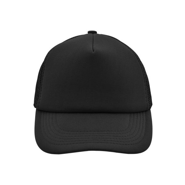 MB070 5 Panel Polyester Mesh Cap - black - one size