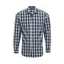 Mulligan Check Long Sleeve Shirt, White/Navy, XXL, Premier