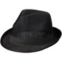Trilby hoed met lint - Zwart