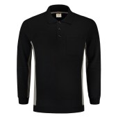 Polosweater Bicolor Borstzak 302001 Black-Grey 6XL
