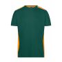 Men's Workwear T-Shirt - COLOR - dark-green/orange XS