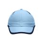 MB6156 6 Panel Micro-Edge Sports Cap - light-blue/navy - one size