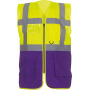 Signalisatie multifunctioneel executive vest Hi Vis Yellow / Purple XL
