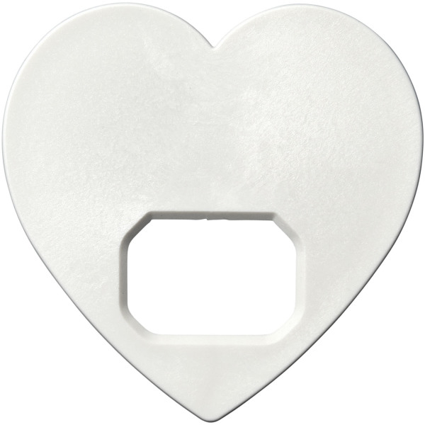Amour heart-shaped bottle opener - White