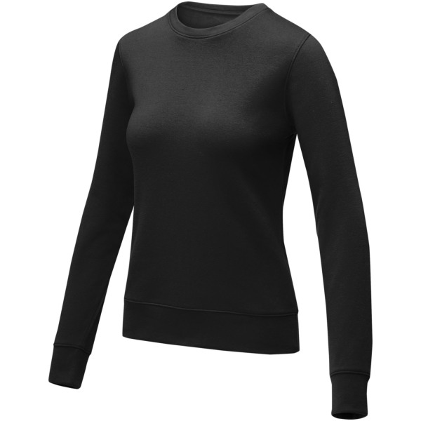 Zenon dames sweater met crewneck - Zwart - 4XL