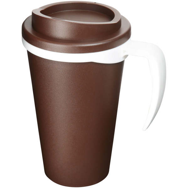 Americano® Grande 350 ml insulated mug - Brown/White