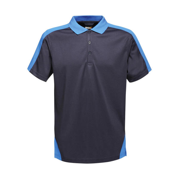 Contrast Coolweave Polo - Navy/New Royal