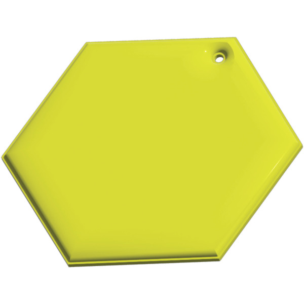 RFX™ H-12 zeshoekige reflecterende pvc hanger - Neongeel
