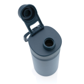 Vacuüm roestvrijstalen fles met sportdop, blauw, blauw