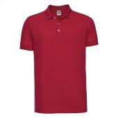 RUS Men Fitted Stretch Polo, Classic Red, 3XL