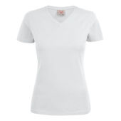 Printer Heavy V Lady T-shirt White XXL