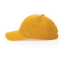 Impact 6 panel 280gr Recycled cotton cap with AWARE™ tracer, yellow
