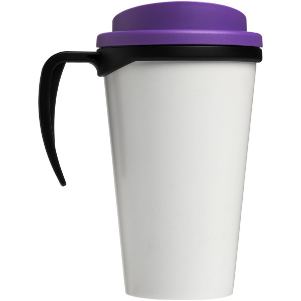 Brite-Americano® grande 350 ml insulated mug - Solid black/Purple