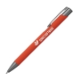 MAIO GUNmetal balpen soft touch met lasergravering - oranje
