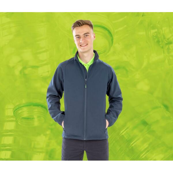 MENS RECYCLED 2-LAYER PRINTABLE SOFTSHELL JACKET