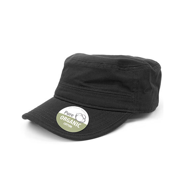 Organic Army cap-Zwart