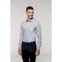 Overhemd in onderhoudsvriendelijk polykatoen-popeline heren Urban Grey 3XL