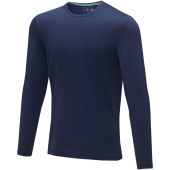 Ponoka biologisch heren t-shirt met lange mouwen - Navy - XS