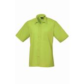 Short Sleeve Poplin Shirt, Lime Green, 22, Premier