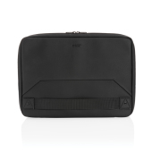 Swiss Peak vegan lederen laptop sleeve werkstation PVC vrij, zwart