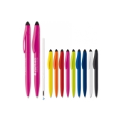 Balpen Touchy stylus hardcolour - Wit / Zwart