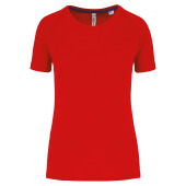 Gerecycled damessport-T-shirt met ronde hals Red XXL