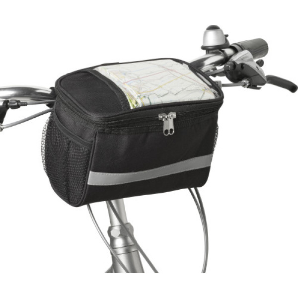 Fahrradlenker-Kühltasche aus Polyester Prisha Schwarz