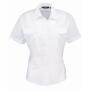 Ladies Short Sleeve Pilot Shirt, White, 12, Premier