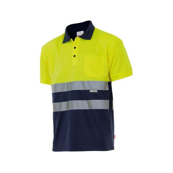TWO-TONE HIGH VISIBILITY SHORT SLEEVE POLO SHIRT