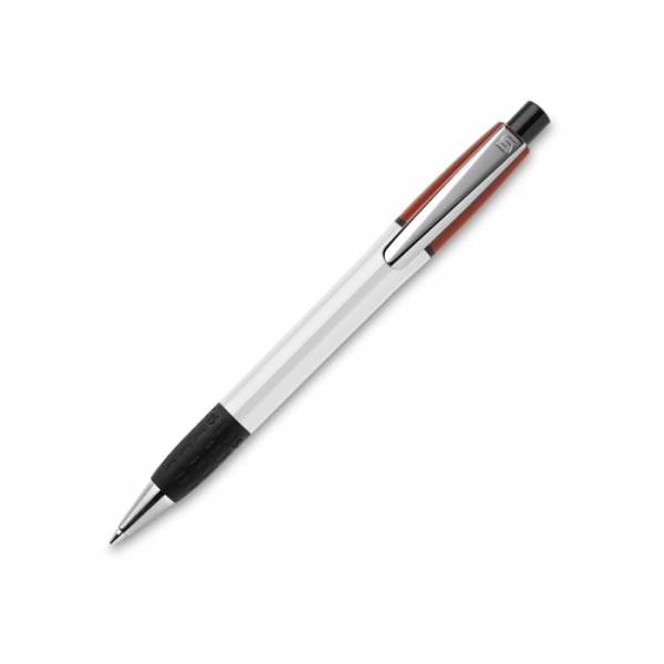 Ball pen Semyr Grip Colour hardcolour - White / Dark red