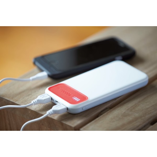 Powerbank SILICON VALLEY rood, wit
