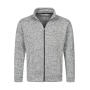 Knit Fleece Jacket - Light Grey Melange - S