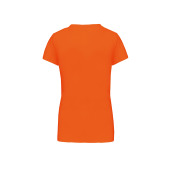 Dames t-shirt ronde hals korte mouwen Orange M