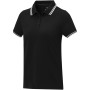 Amarago short sleeve women's tipping polo - Solid black - XS