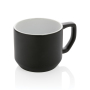 Ceramic modern mug, black, white