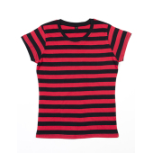 Women's Stripy T - Black/Red - XL