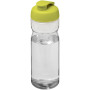 H2O Active® Base 650 ml sportfles met flipcapdeksel - Transparant/Lime