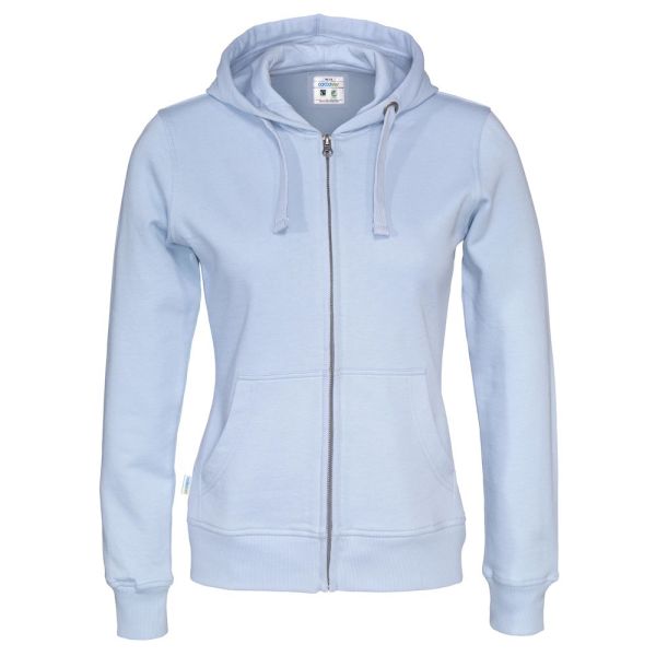 Cottover Gots Full Zip Hood Lady sky blue XS