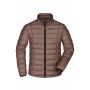 Men's Quilted Down Jacket - coffee/black - XXL