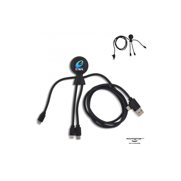 2088 | Xoopar Mr. Bio Long Eco Charging Cable - Black