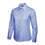 Ladies Poplin Full Sleeve Shirt - S - Mid Blue