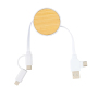 RCS gerecycled plastic Ontario 6-in-1 oprolbare kabel, wit