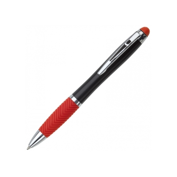 Ball pen light-up logo - Black / Red