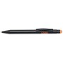 Aluminium ballpoint pen BLACK BEAUTY black, orange