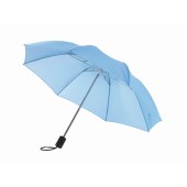 Opvouwbare, uit 2 secties bestaande manueel te openen paraplu REGULAR lichtblauw