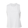 Women's Racerback Cropped Tank Solid White Blend M